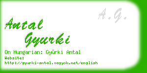 antal gyurki business card